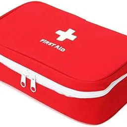 keepcart Travel Medicine Pouch Emergency First Aid Kit Box Organizer with Medicine-Pocket Empty Bag for Travelling Car, Home, Office (Red)-picture-13