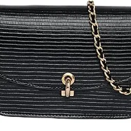 accessorize London Women's Faux Leather Black Eddie Croc Sling Bag |Trendy Stylish Crossbody Bags For Daily Use | Messenger Bag-picture-20