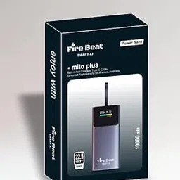 Fire Beat Mito Plus Power Bank, 10000mAh Portable Battery, Built-in USB-C Fast Charging Cable, 22.5W Super Fast Universal Charging, Slim Lightweight Powerbank with Type-C Input/Output-picture-30