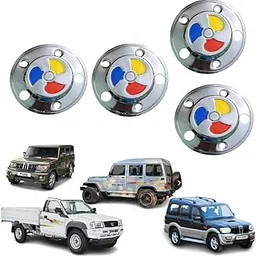 4 Pcs Car Wheel Center Hub Caps for Mahindra Bolero – 8.25 Inch Trio Color | Compatible with Mahindra Trax, Bolero, Scorpio | Stylish Wheel Center Covers for Car Modification & Styling Accessories-picture-57