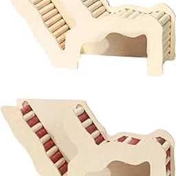 CALANDIS™ Hamster Hideout Climbing Ladder Wood Underground Tunnel Climbing Bridge Toys Color A | Exercise & Toys | Small Animal Supplies-picture-30