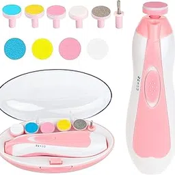 MOMNJOY Electric Nail Trimmer for Baby, Baby Nail Trimmer, Baby Nail Cutter, Nail Trimmer for New Born Baby, Kids Nail Cutter with Light (Multi), 1 Count (Pink)-picture-21