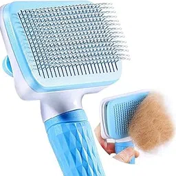 Slicker Dog Comb, Dog Hair Brush Pet Grooming Brush, Pet Massaging Brush Use to Clean Loose Fur & Dirt Great for Dogs and Cats with Short Medium Long Hair - Blue-picture-13