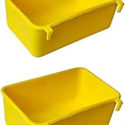 Birds Mini World Jumbo Plastic Bird Cage Unbreakble Water Bowl And Food Feeder Medium Size With Hanging Support 500 Ml - 2 Units - 12 X 6 X 8 Cm-picture-30