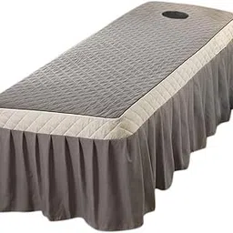 LICHTS SPA Massage Table Skirt Beauty Bed Quilted Sheet with Valance Grey-picture-21