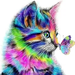 TREXEE 5D Diamond Painting Kit for Adults & Kids, 30 * 40cm DIY Diamond Painting by Numbers Kit Paint by Numbers Kit Cross Stitch Pictures Arts Craft Gift for Kids & Adults (CAT)-image-25