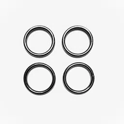 Nimida ® Metal O Ring | Colour - Gun Metal | Pack of 4 | for Bags, Purse, Birds Cage, General Craft and DIY Projects Unwelded Dia 1.5 inches-image-38