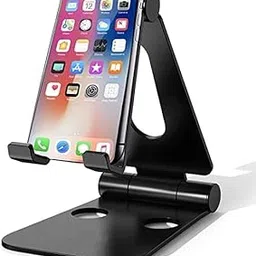 STXXOR 301 Cell Phone Stand, Foldable Portable Phone Stand, Phone Holder for Desk, Desktop Tablet Stand, Compatible for Mobile Phone/iPad/Tablet (Black, Pink)-picture-40