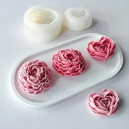 3D Flower Silicone Soap Mold 2 pcs Rose Flower Molds Peony Candle Mold for DIY Handmade Soaps, Candle Gifts, Resin Crafts, Ice Cubes, Chocolate and Home Decorations-image-45