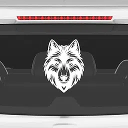 Zaqiz Artistic Wolf Decals for Tumblers, Bottles, and Planners, Home, Office, and School Supplies, Unique Art and Craft, Laptops, Cars, Bikes, and Water Bottles (White)-picture-18