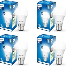 PHILIPS Base B22 7-Watt LED Bulb (Pack of 4, Cool Day Light) image 1
