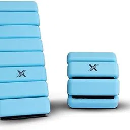 XRT65 Ankle Weights and Wrist Weights | Water & Sweat Resistant | Yoga, Walking, Jogging, Dance, Cardio, Pilates, Aerobics, Physiotherapy, Gymnastics, Pair of 2 (1 Pound Each - Blue)-image-39