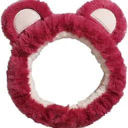 momisy Elastic Women's Lovely Hair Band Wash Face Spa Headband-Washable Facial Band Makeup Wrap Headbands Fits All Head Sizes (Majenta White, Free)-picture-39