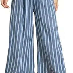 Women Rayon Striped Palazzo-image-26