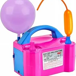 Electric Balloon Pump, Dual Nozzle Inflator Machine, Pink and Blue, 220V 600W, with Multiple Inflation Tips and Power Switch-picture-33