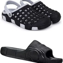 pampy angel Clogs for Men Classic Casual Sandals with Adjustable Back Strap Anti-Skid Lightweight Flip-Flop Slipper Slides for Men's & Boy's Combo Pack of 2-picture-20