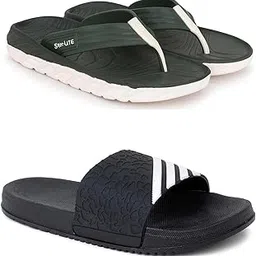 pampy angel Combo Pack of 2 Slipper/Flip Flops/Slides/Clogs/Sandals for Men, Comfortable & Light Weight| Stylish & Anti-Skid | Casual Waterproof & Everyday Flip Flops for Men & Boys-picture-32