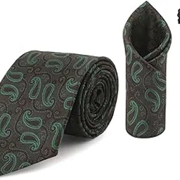 tadwill Men’s Micro Silk Necktie Set with Pocket Square & Flower Pin | Formal Tie Gift Box Combo for Office, Business, Wedding & Occasion Wear Combo Tie Set-picture-37