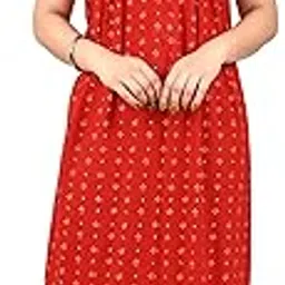 miavii creation MIAVII Women's Comfortable Printed Hosiery Night Dress/Nighties/Maxi/Sleepwear/Night Wear Dress-picture-31
