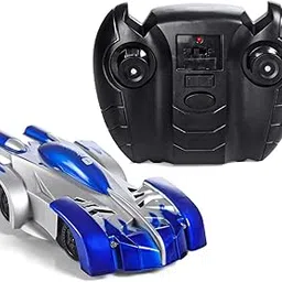 Play Nation Wall Climbing Rechargeable Car for Kids,Wall Rocket Remote Control Car, Stunt Car with LED Light,Vertical Stunt&Floor Racing,Sleek Racer Design,USB Charging,Birthday Gift (Blue)-image-57