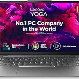 Lenovo Yoga Slim 6 13th Gen Intel Evo Core i5 13500H 14"(35.5cm) WUXGA-OLED 400Nits Laptop (16GB/512GB SSD/Windows 11/MS Office 2021/Backlit KB/Alexa/3 Month Game Pass/Storm Grey/1.3Kg), 83E00004IN-image-0