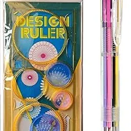 Royals Plastic Spirograph Designing Full Tool Set (Pack of 1 Full Set, Multicolor) Kids Drawing Tool Designing Tool Kit Art Set-picture-11