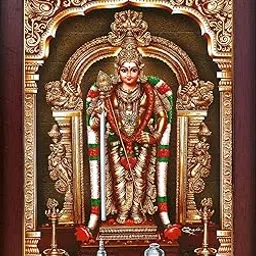 Garuda Photos - Subramanya Swamy Photo/Raja Alangaram Murugan/Subramanian Swamy/Thiruchendur Murugan/Murugar Photo Frame/Palani Murugan/Murugan raja alangaram (Small (9x7 Inch))-picture-11