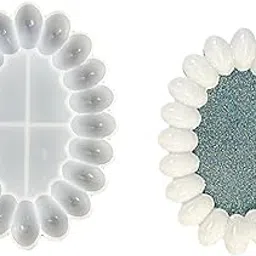 FirstTry Bubble Coaster Mould I Silicone Irregular Pebbles Epoxy Resin Deep Casting Tray I for DIY Homemade Ornament Art Crafts Jewellery Storage Ring Trinket Container Cup Mat Home Table Décor (Oval)-picture-25