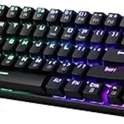 Redragon K599 Diemos TKL RGB Backlit Wired/2.4Ghz Wireless Anti - Ghosting Mechanical Gaming Keyboard with Red Switch (Black) (K599) image 1
