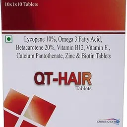 Qt Hair Multivitamin Capsules For Men & Women | 10 Tablet With All Vitamin & Minerals image 1