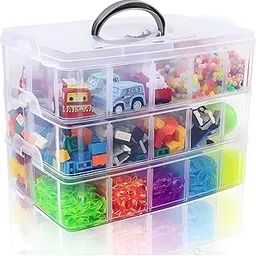 ECODEX 30 Gride Layers Detachable DIY Desktop Storage Box Transparent Plastic Storage Box Jewelry Organizer Holder Cabinets for Small Objects-picture-44