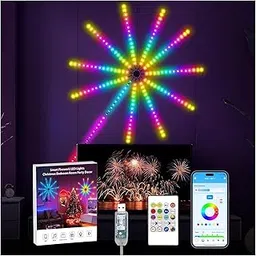 ANSHI LED Firework Strip Lights – Smart RGB LED Room Lights, Dimmable with Flow & Firework Effects, App-Controlled Music Sync, DIY USB Powered LED Lights for Party, Christmas (5V)-picture-19