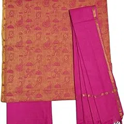 ivikta Mangalagiri Cotton Unstitched Salwar Suit Set with Dupatta for Women | South Cotton Handloom Suit Dress Material-picture-32