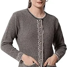 tab91 Self Design Round Neck Winter Cardigan Sweater-picture-43