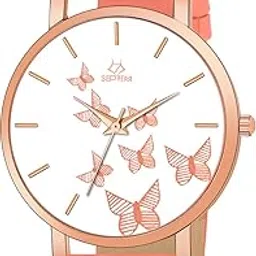 septem Classic Brown Butterfly Designer Analog Wrist Watch for Girls-picture-51