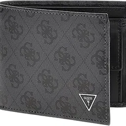 guess Black Monogram Leather Bi-Fold Wallet-picture-20