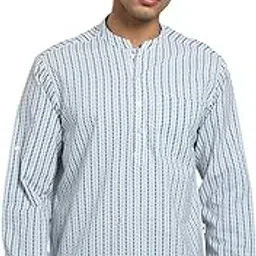 indus route by pantaloons Men's Cotton Striped Regular Kurta-picture-33