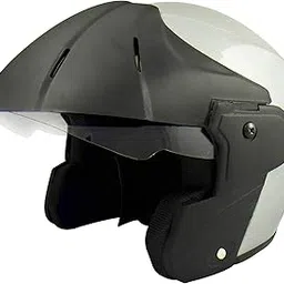 Sage Square Deltz Power (ISI Certified) Open Face Helmet (Glossy Silver) (Extra Large)-picture-10