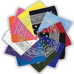 allgala 12-PC 100% Cotton Bandannas, 12 Color Assorted-picture-27