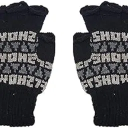 JAGMOOLYA PRODUCTS Winter Finger Cut Gloves | Warm Woolen Knitted Half Finger Gloves for Cold Weather | Soft Stretchable Hand Warmer for Outdoor & Office (Pack of 1)-picture-11