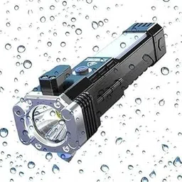 VESPA 3W Rechargeable Portable Torch LED Flashlight Long Distance Beam Range with Hammer,PowerBank,Strong Magnets, WindowGlass & Seat Belt Cutter with Car Rescue Torch for Camping Hiking (Pack of 1)-image-2