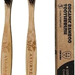 AYURVEDNAM Kids Bamboo Toothbrush – Pack of 2 Eco-Friendly Toothbrushes with Charcoal-Coated Ultra Soft Bristles – BPA-Free, Chemical-Free, and Biodegradable Toothbrush Set for Children’s Gentle Oral Care and Daily Hygiene Routine-picture-44