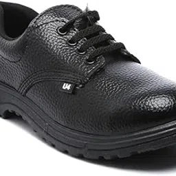 unistar Men's Leather Safety Shoe Non-Slip for Industrial Work Boot Waterproof Steel Toe Footwear Indestructible Construction Slip Resistant Shoes (Black)-picture-30