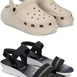 Premium Comfortable Regular Wear Women Clogs with Stylish Flats Fashion Sandal for Women's & Girls-Combo(2)-OO1-1931-6 Black(COMBO(2)-OO1-1931-6_BZ)-picture-44