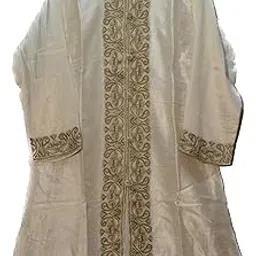 craftbazar Kashmiri Silk Hand Embroidered Long Coat With Beautiful Border Work-picture-39