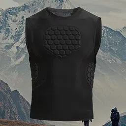 SECRET DESIRE Mens Padded Compression Shirt Compression Vest for Basketball Rugby Softball L-picture-16
