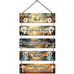 AanganAura Artworks Jesus Wooden Decorative Items For Home Decoration|Bible Verse|Christian-image-13