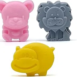 Crazy Sutra 3Pcs Kids Animal Soap Combo – Handmade Soaps with Goat Milk & Natural Oils | Paraben & SLS Free | Gentle Skin Care for Kids | Assorted Fragrances image 1