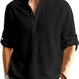 madhavista Men's Regular Fit Cotton Blend Casual Kurta| Mens Short Kurta-picture-19