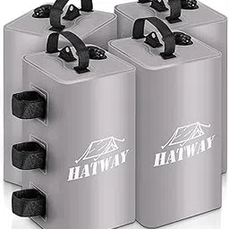 Hatway Canopy Water Weight Bag,88 LBS Water Tent Weights Set of 4 Leg Weights for Pop Up Canopy,Gazebo,Canopies,Tent-4 * 10L-Gray-picture-61